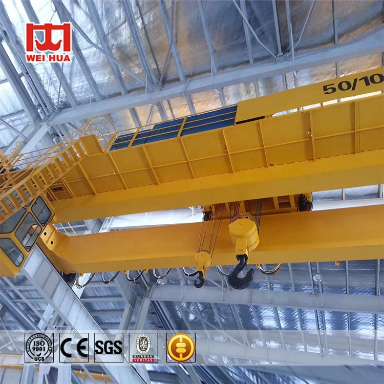 20t 75t Weihua Factory Customized Lifting Speed QD Type CE&ISO Double Girder 40t Bridge Crane Repair Workshop Using