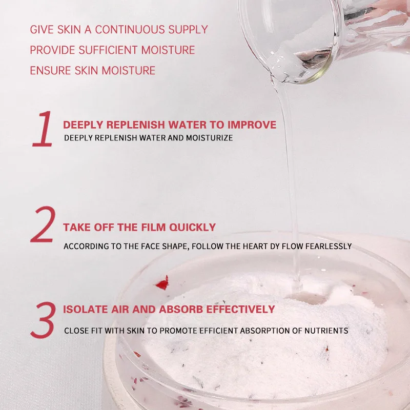 LYW OEM/ODM 1000g Facial Treatment Nourishing Collagen Jelly Mask Anti-Aging Crystal Mask Powder Anti-Wrinkle Powder Mask