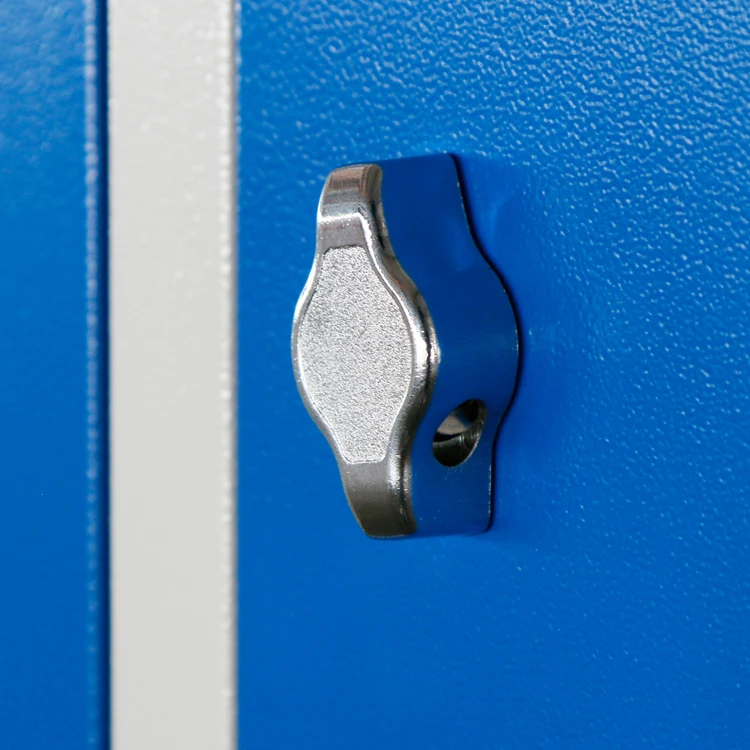 Metal 2 Door Locker with Middle Wall Shelf For Two Person Clothes Storage Wardrobe Double Clean and Dirty Locker