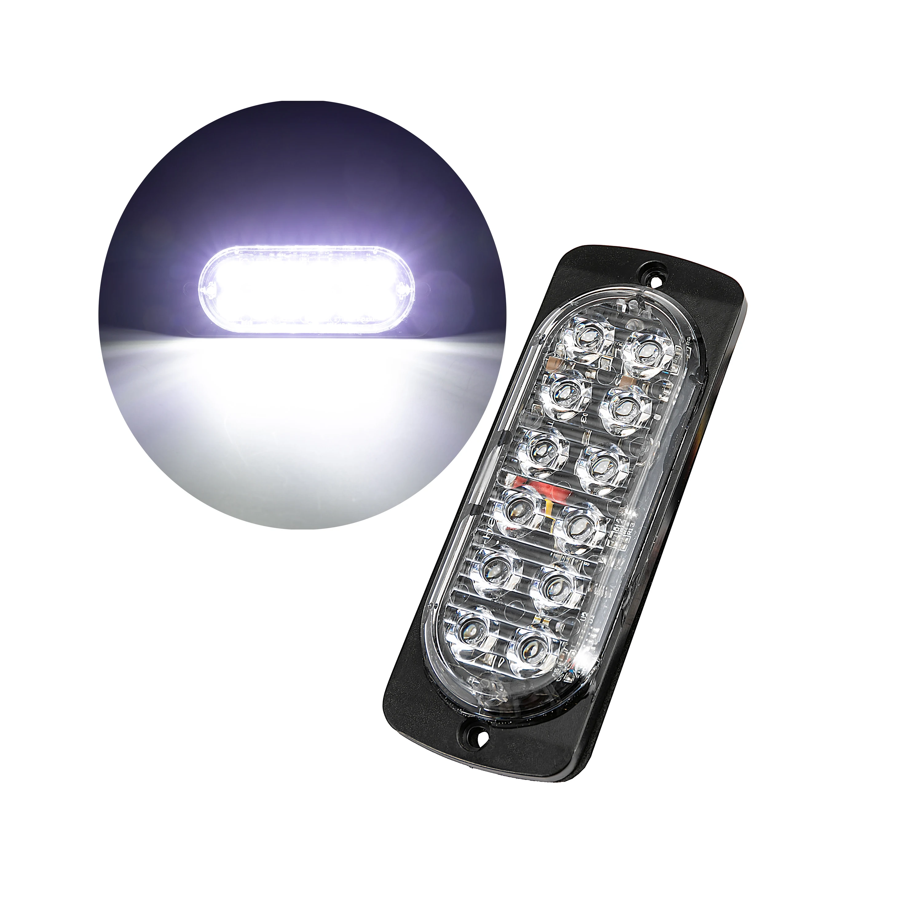 12V 24V Flash 12Led Vehicle trailer tail Truck Led Warning Strobe Side Marker Light