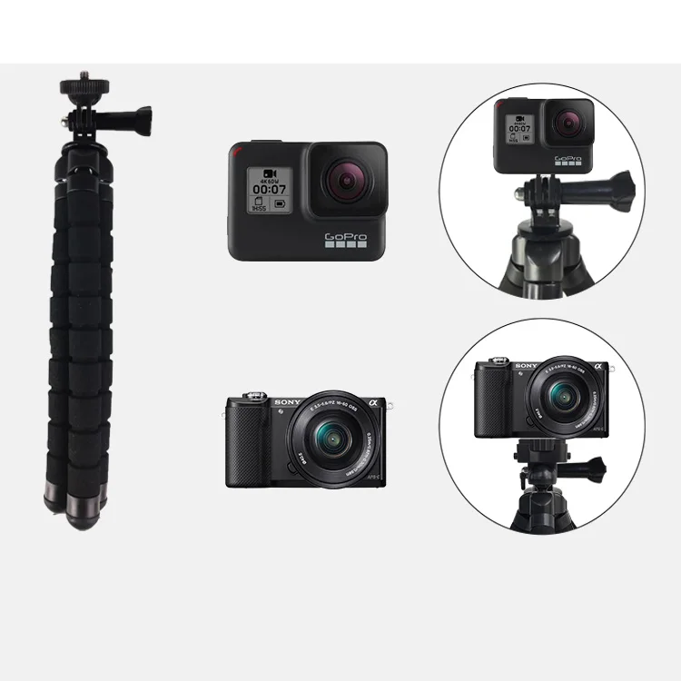 
Multi function sponge octopus flexible tripod stand monopod with camera phone accessory for streaming photography 