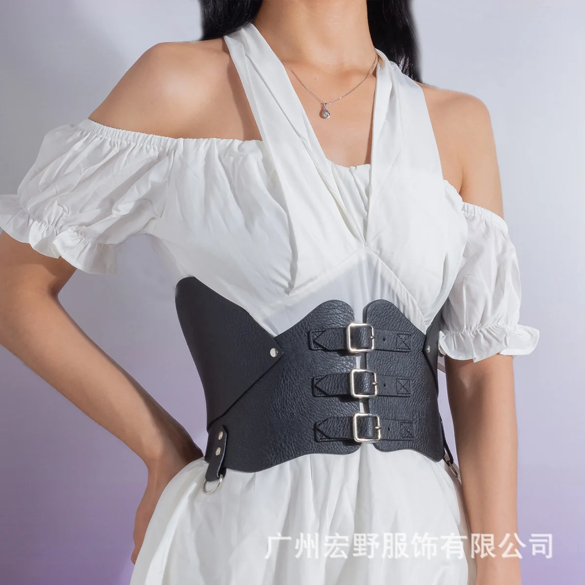 Best Selling Durable Using  Various Star chain decoration PU belt ladies sexy jeans belt cross-border spot hair
