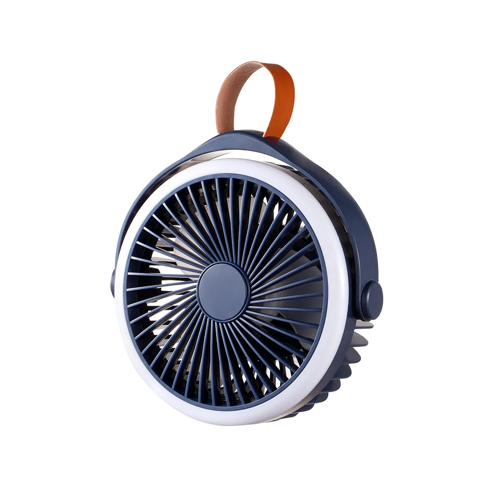 New Led Night Light Fan Tabletop Rechargeable Cold Air Portable Mini Usb Ceiling Fan with Light for Outdoor Travel