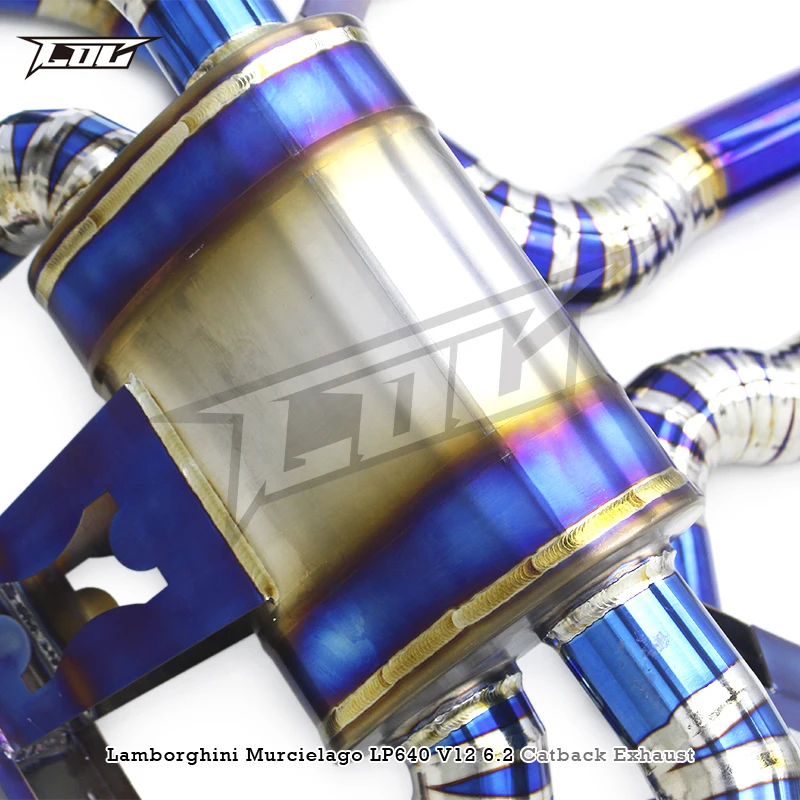 Tuning Catback Exhaust For Lamborghini Murcielago LP620/LP640/LP670 V12 6.2 2006-2016 Titanium Exhaust Muffler Escape system
