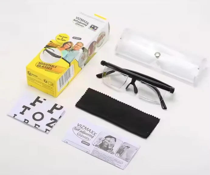 Adjustable vision focus presbyopic glasses elderly distance viewpoint variable lens binocular reading glasses