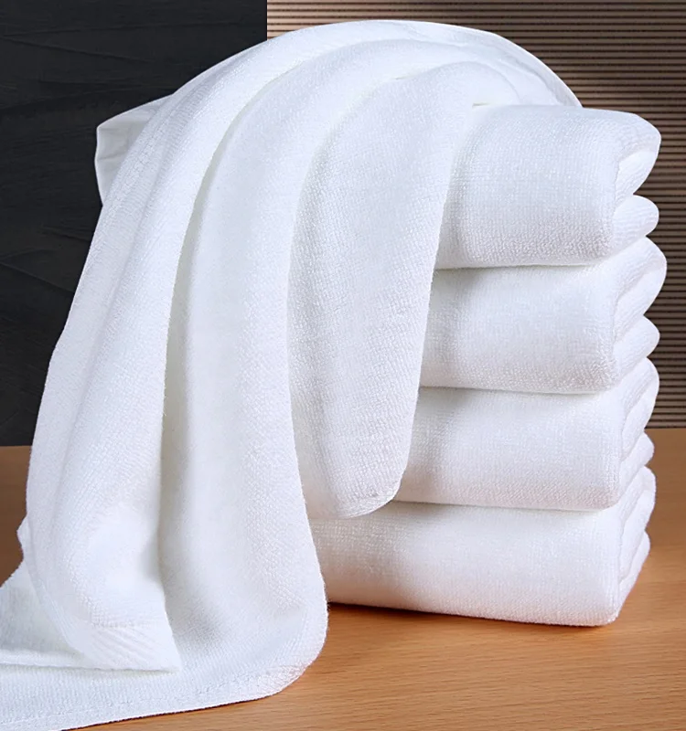 Cotton 32/2s white hotel hand towels