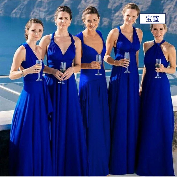 Hot Sale Multi Way Wear Wrap Top Blank Summer Long Maxi  Sleeveless Classy Fashion Sexy Women Dresses