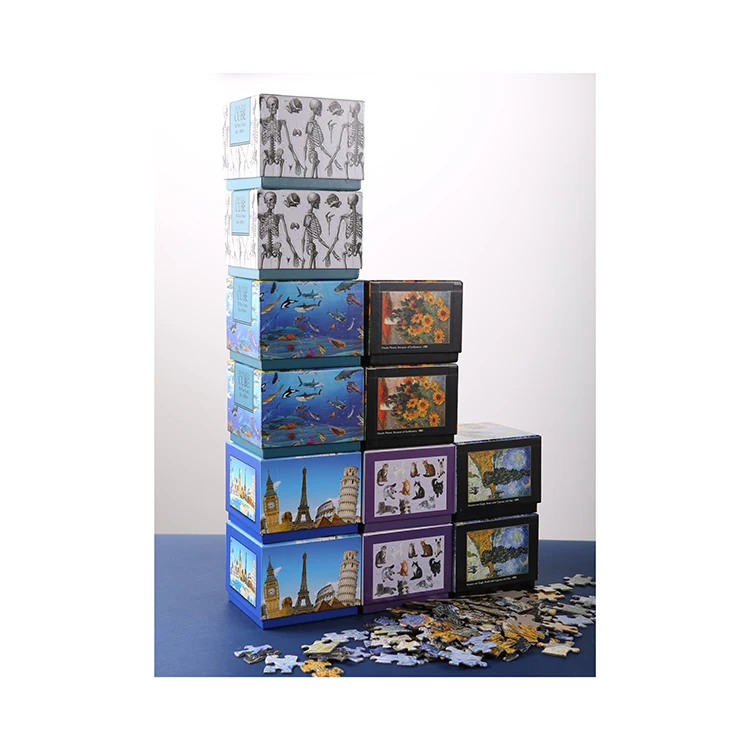 2021 new different nice Jigsaw Puzzle Toy for kid paper different level educational stem diy toy puzzle box