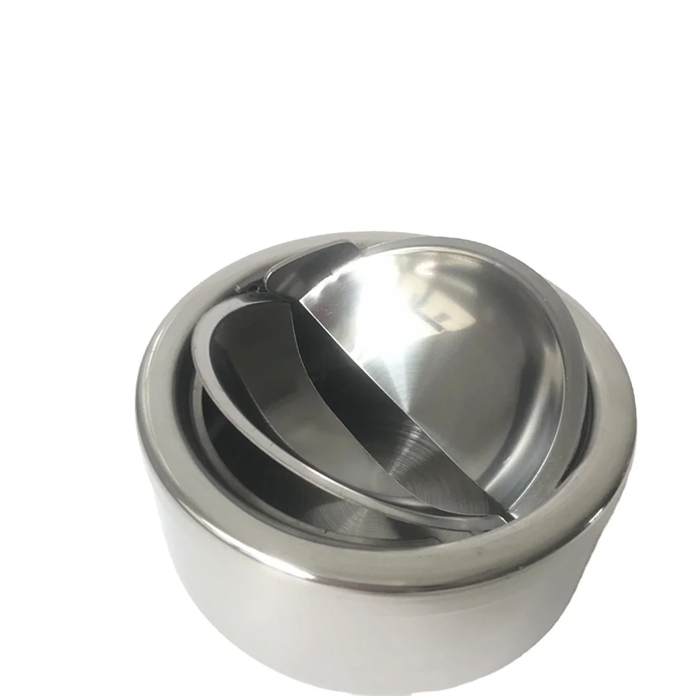 Free Sample Custom Portable Cigarette Ash Bin Stainless Steel Ash Tray cigar ashtray Metal ash tray