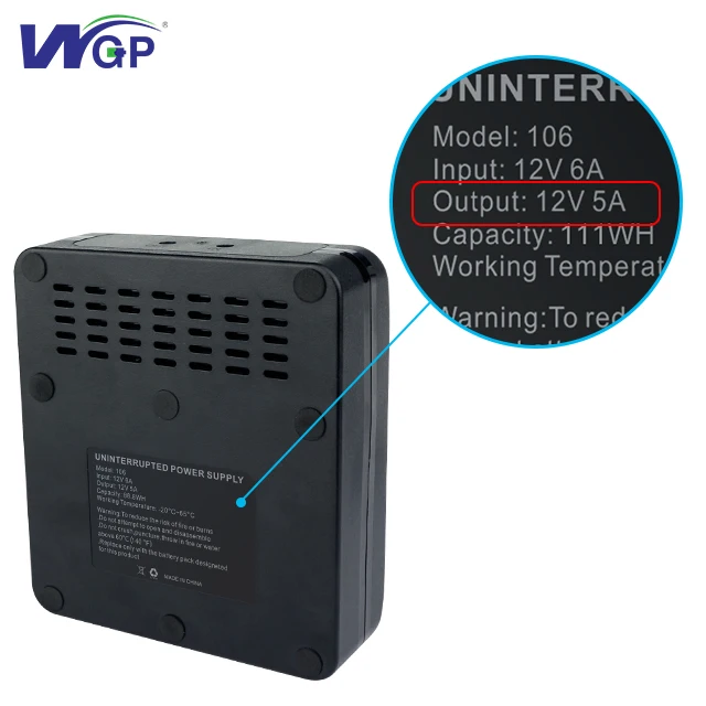 WGP в наличии оптовая продажа мини-UPS 12 В 5 А постоянного тока ups для