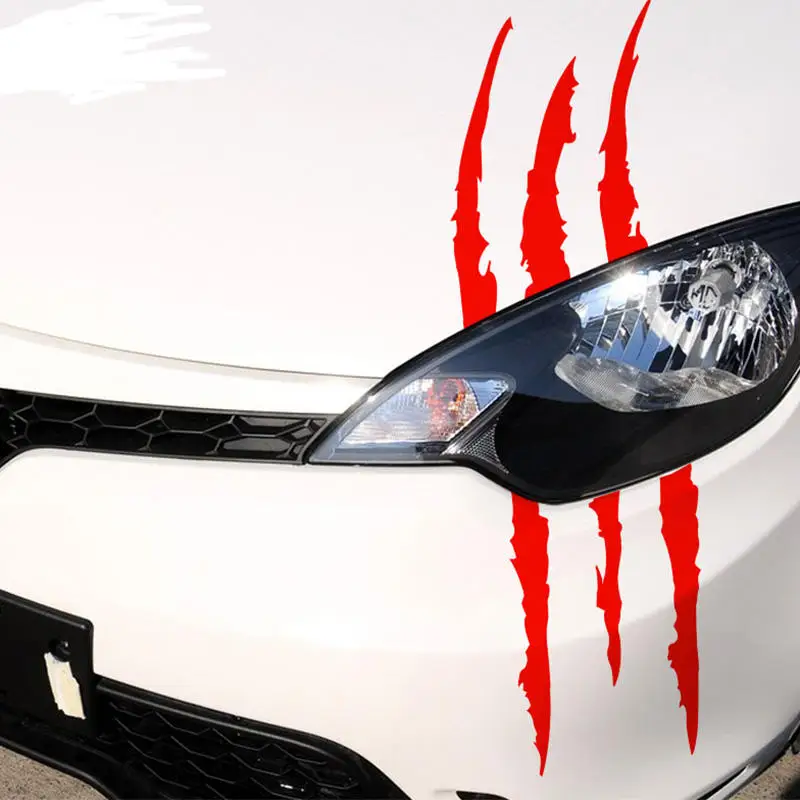 Car headlight decoration vinyl decal car sticker funny car sticker reflective monster scratch stripe claw mark