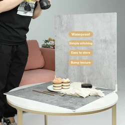 Wholesale Custom Instagram Flat Lay Photo Backdrop Boards With Marble Wood Background For Food Product Photography