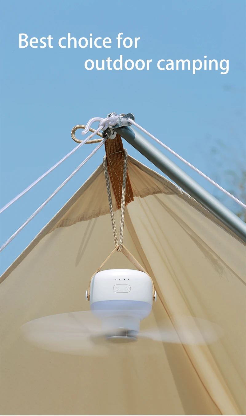 ventilador de techo con aspas ceiling fan with light and remote control type-c rechargeable battery camping tent fan outdoor