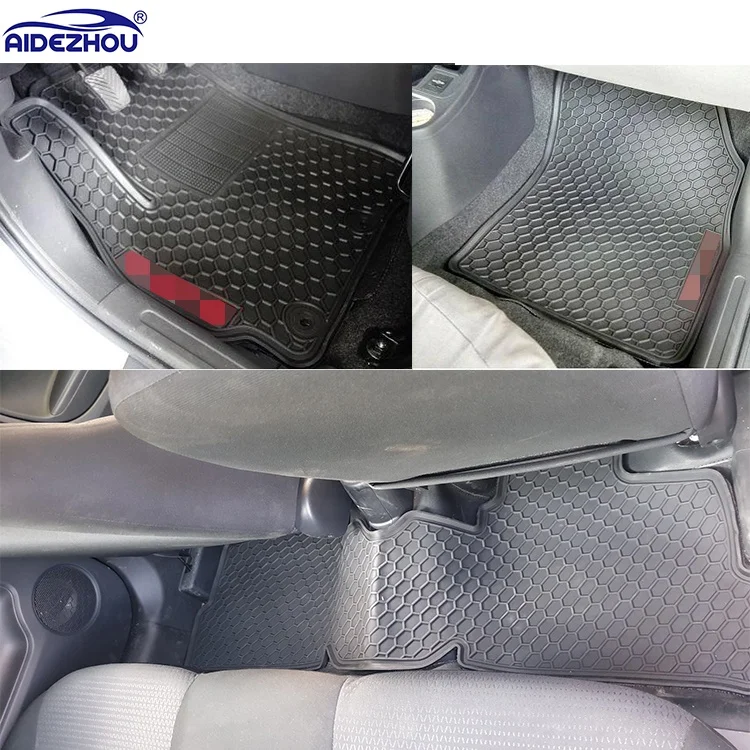 Non-smell latex/rubber car mats Fit for Mitsubishi Attrage 2013+ (2013 2014 2015 2016 2017 2018 2019 2020 2021-on)