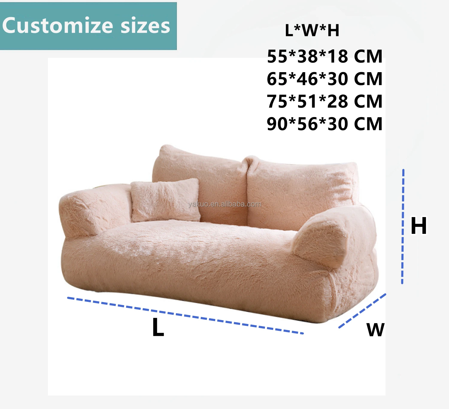 Pet Dog Cat Sofa Bed with Orthopedic Egg Crate Foam Washable Pet Cat Sofa Bed Cushion