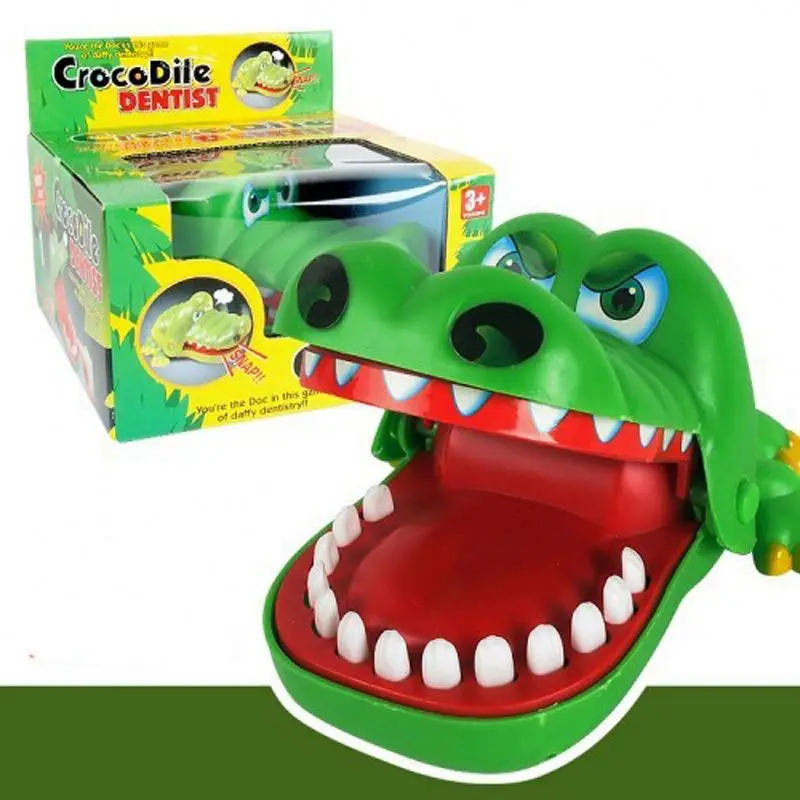 2021 Big mouth  Finger biting toy crocodile biting sharks baby dog bite hand tricky toys