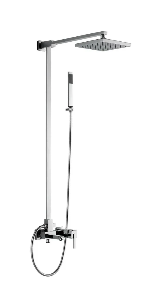 
Square design chrome plated exposed bathroom bath and shower tap made by china faucet factory 