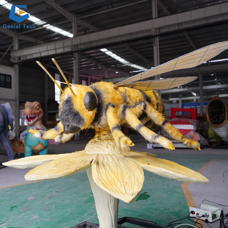 CCAA27 Garden decoration realistic insect model animatronic flying bee for park
