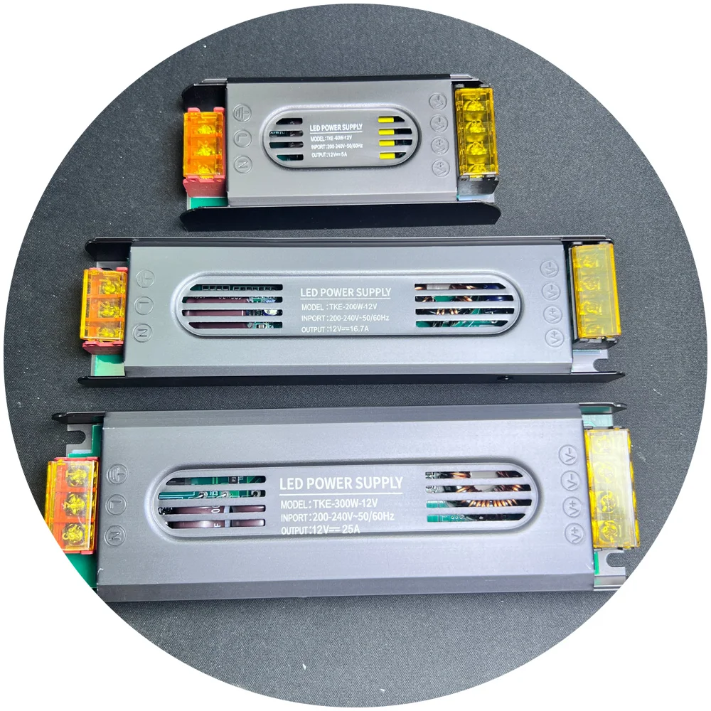 60 Вт 100 200 300 400 DC12V DC24V Светодиодный источник питания для внутреннего использования только светодиодной неоновой полосы света
