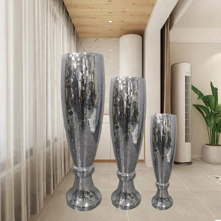 Cheap Price Glass Large Home Floor Decoration Flower Pot Planters Green Flower Style