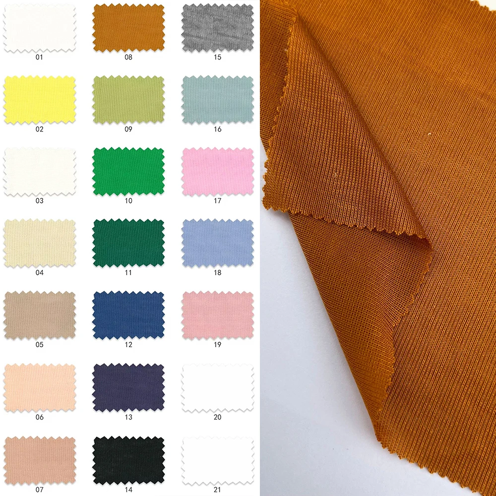 100% Tencel Lyocell  40S Tencel Rib Fabric 105gsm Comfortable Breathable dress T-shirt Home Wear Material Fabric