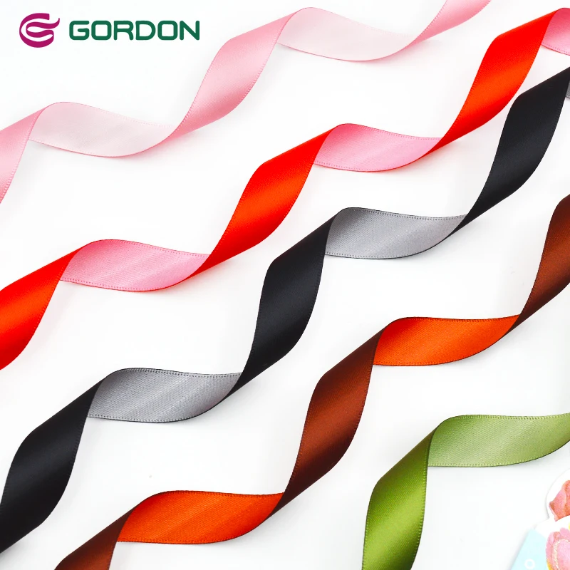 Gordon Ribbons Wholesale Satin Ribban Roll 25mm Florist Ruban Tape For Valentines Gift Wrapping Decoration