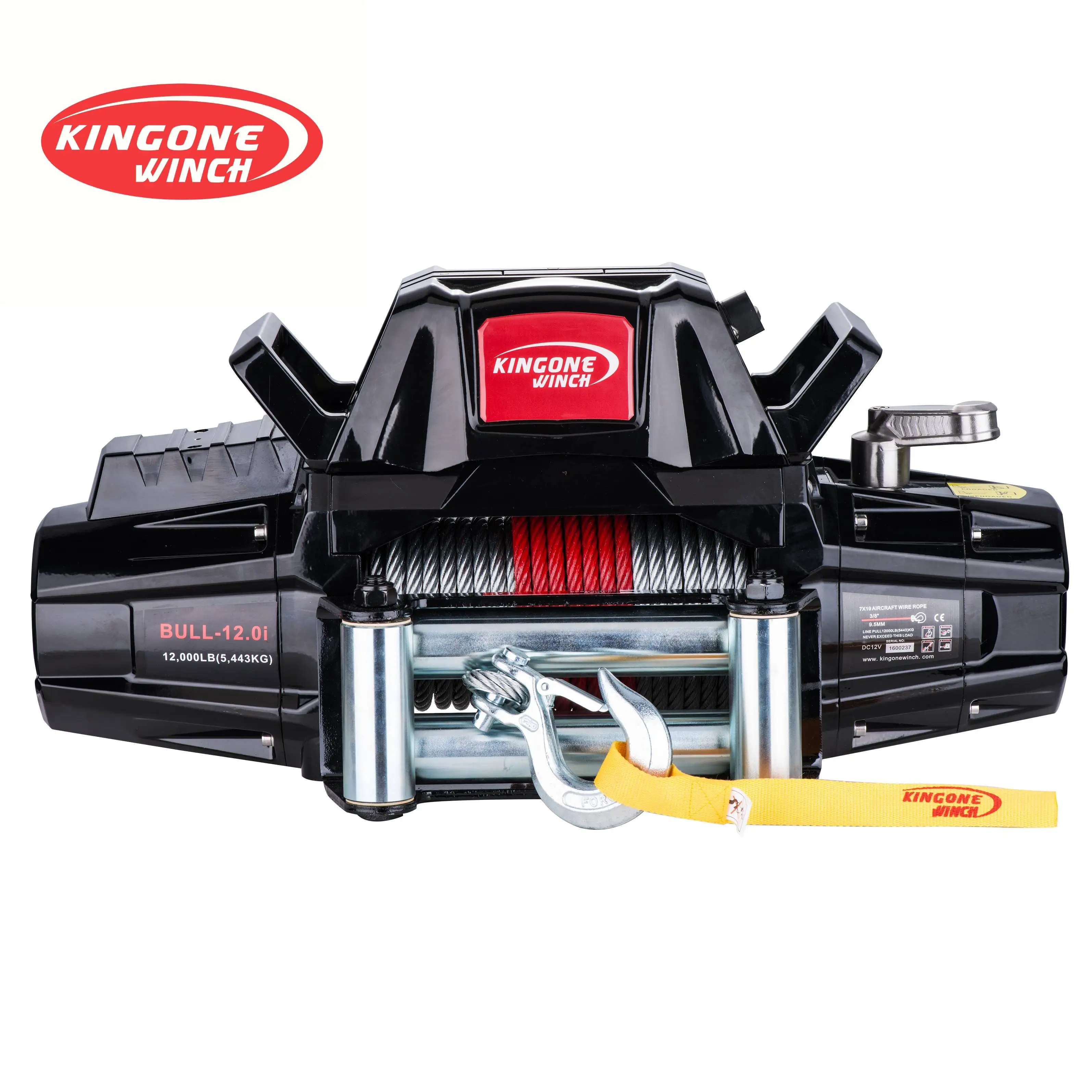KINGONE 12v Electric winch BULL-12.0i 12000lbs waterpropf off road atvs electric motorcycles other pneamatic towiols steel wire