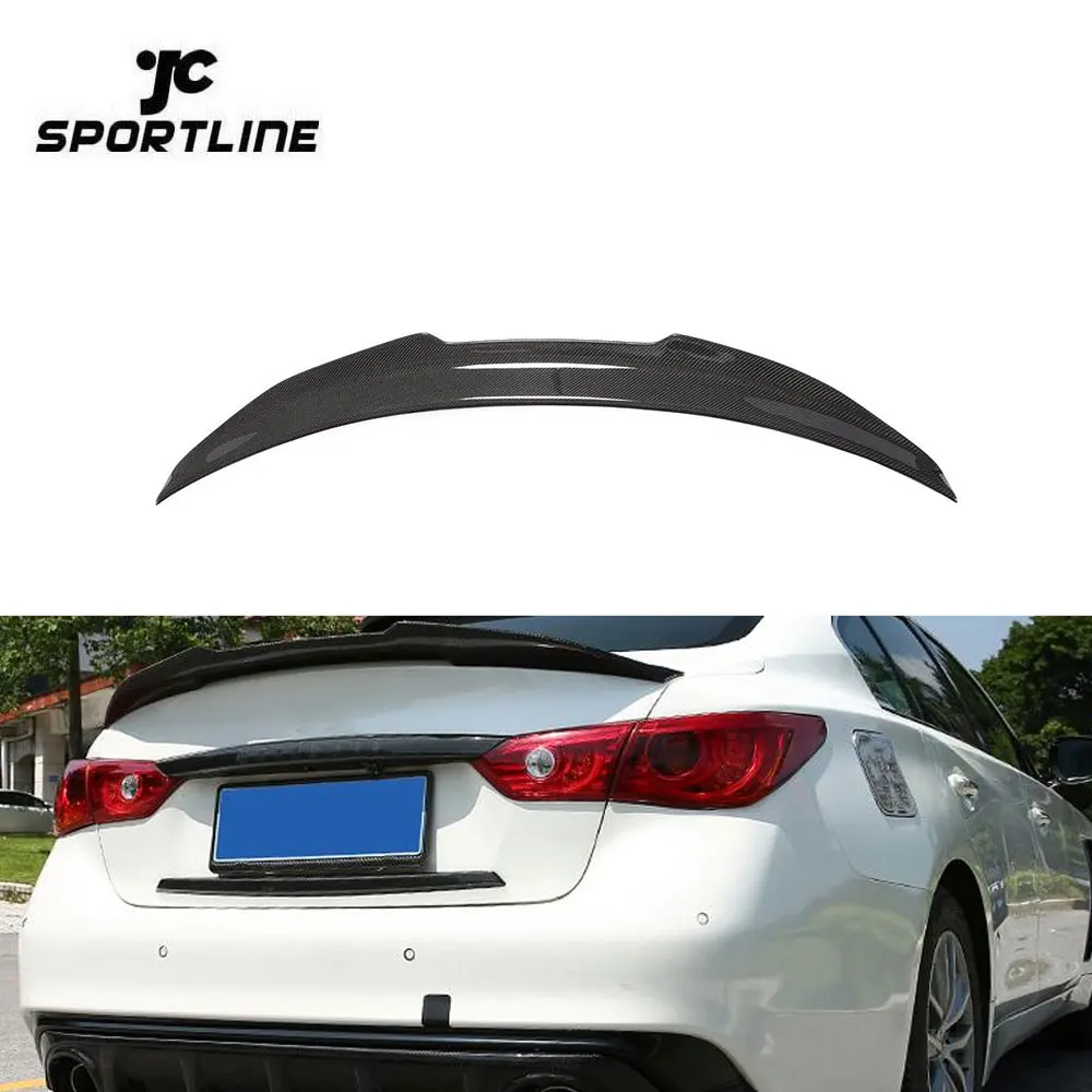 Углеродное волокно Q50 спортивный автомобильный спойлер багажника для Infiniti Premium Седан 4-дверный 2014-2020