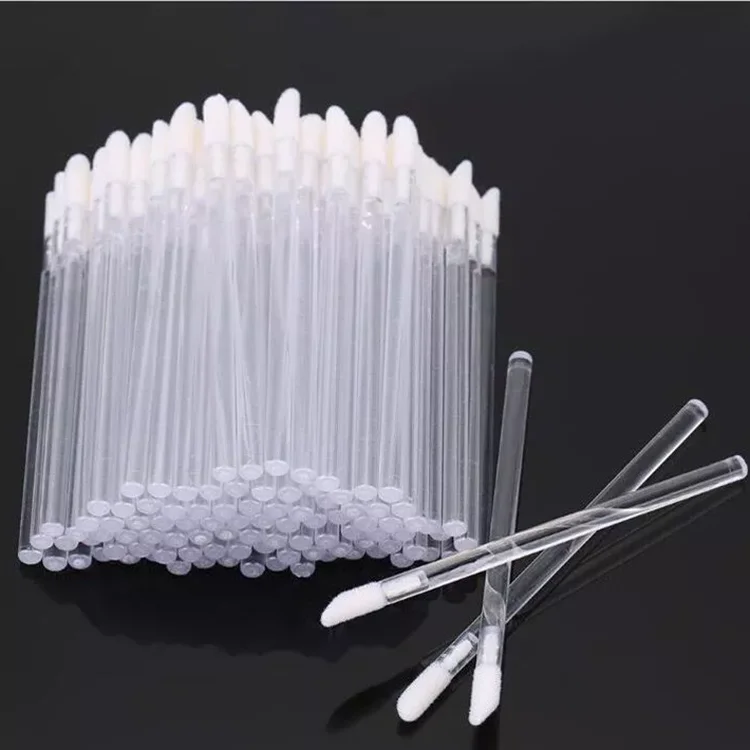 Lipstick scrub gloss makeup brush  disposable lip applicator brush Cotton  Wands Applicator Make Up Tool