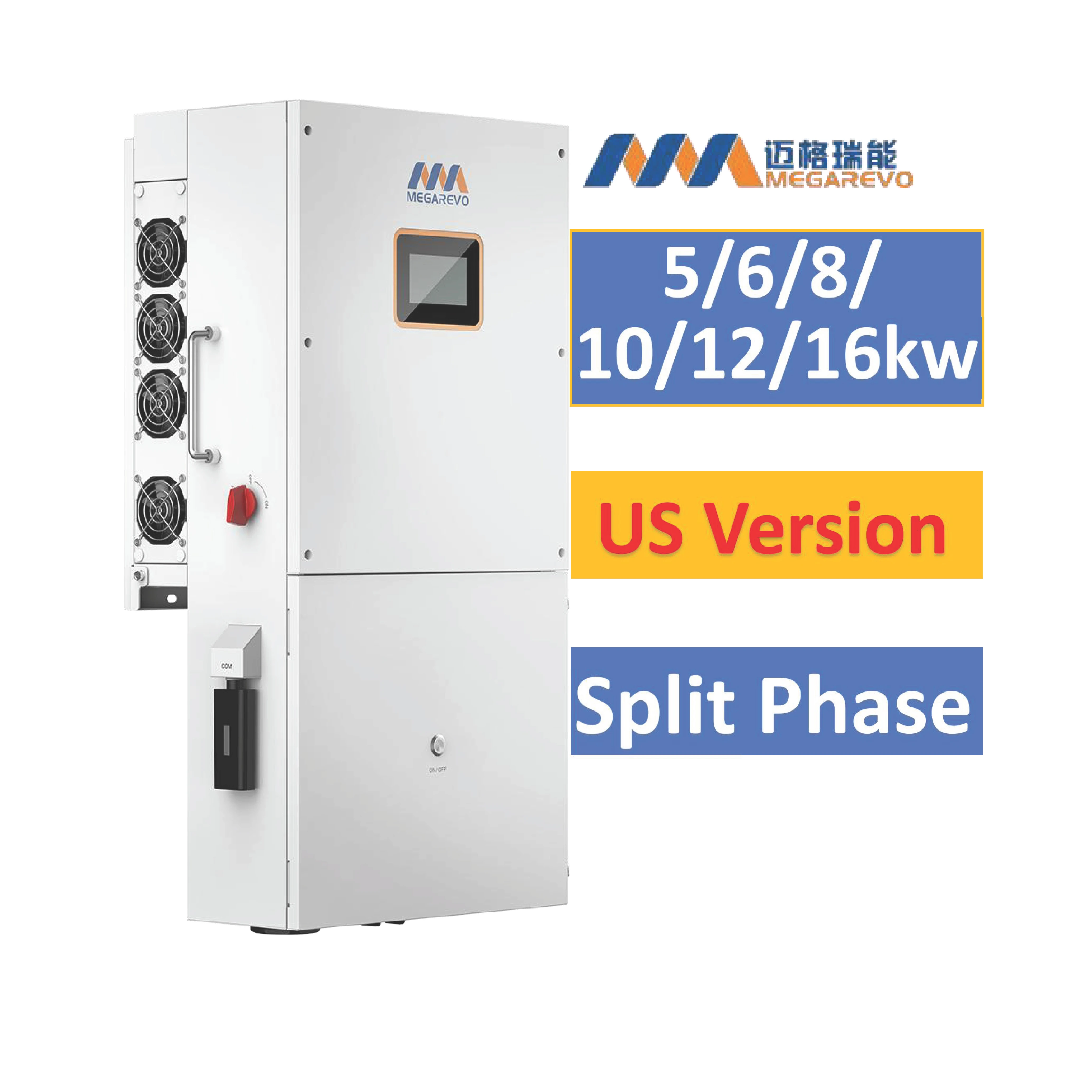 Megarevo US version Revo Series Residential Energy Storage 5kw 6kw 8kw 10kw 12kw 16kw Inverters Hybrid Inverter Split Phase