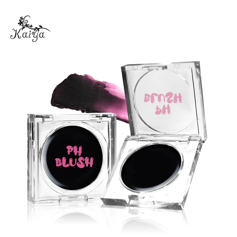 Private Label Halloween Face Makeup Blushing High Pigment Single Color Pink Cheek Blusher Cream Matte PH Color Changing Blush