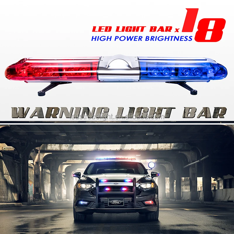 cob led emergency warning light bar lights beacon for car vehicle truck lightbar police lightbar with siren