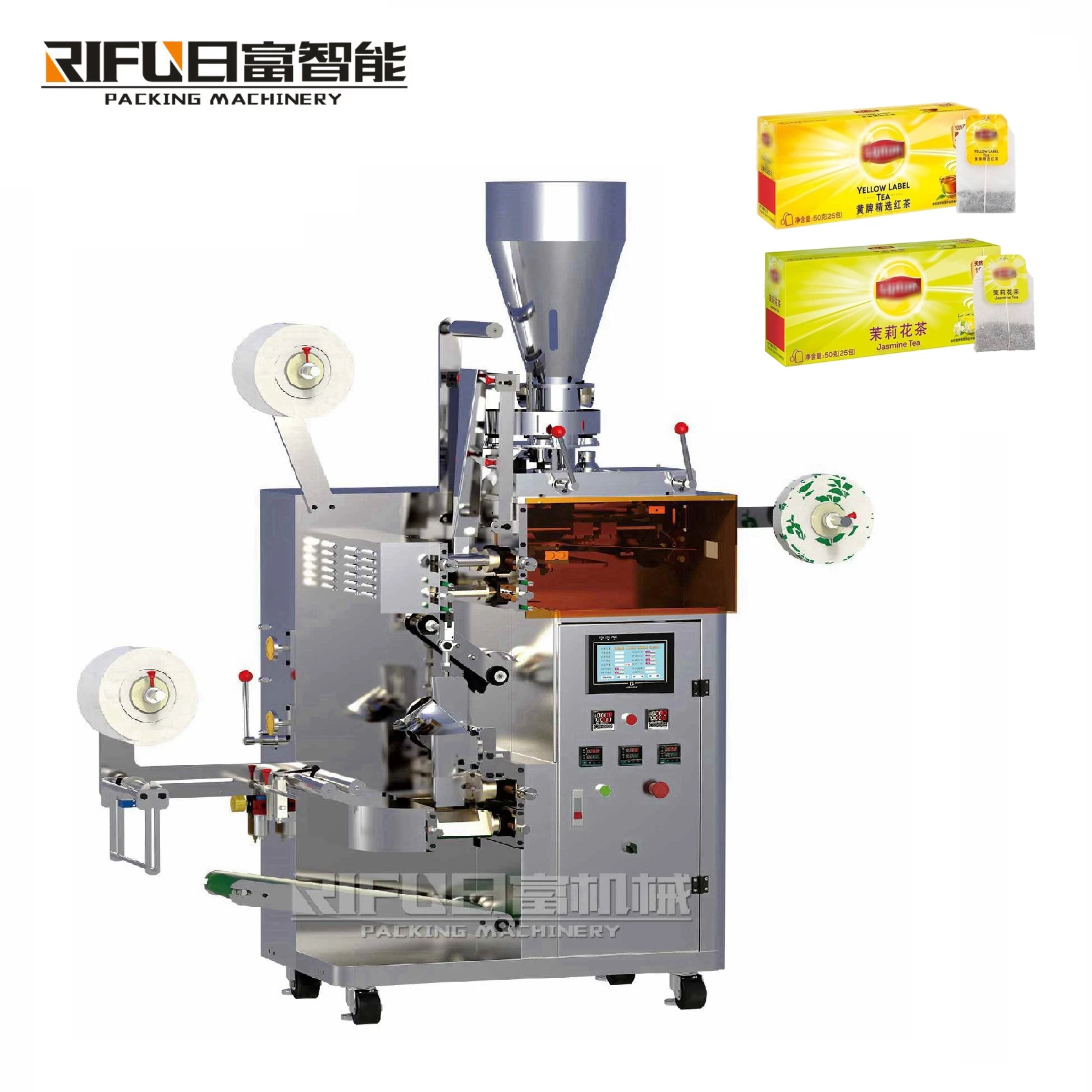 Automatic filter paper tea bag packing machine for Black Wuyi honeysuckle Blueberry flower and fruit tea granule sachet packing