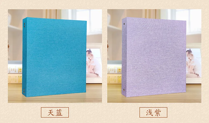 Custom logo Linen cover three-hole binder as test sheet and music folder office folder
