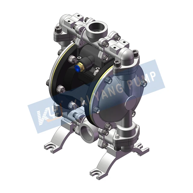 Stainless Steel 316L Pneumatic Double Diaphragm Pump Import And Export One Inch Highly Corrosive Media
