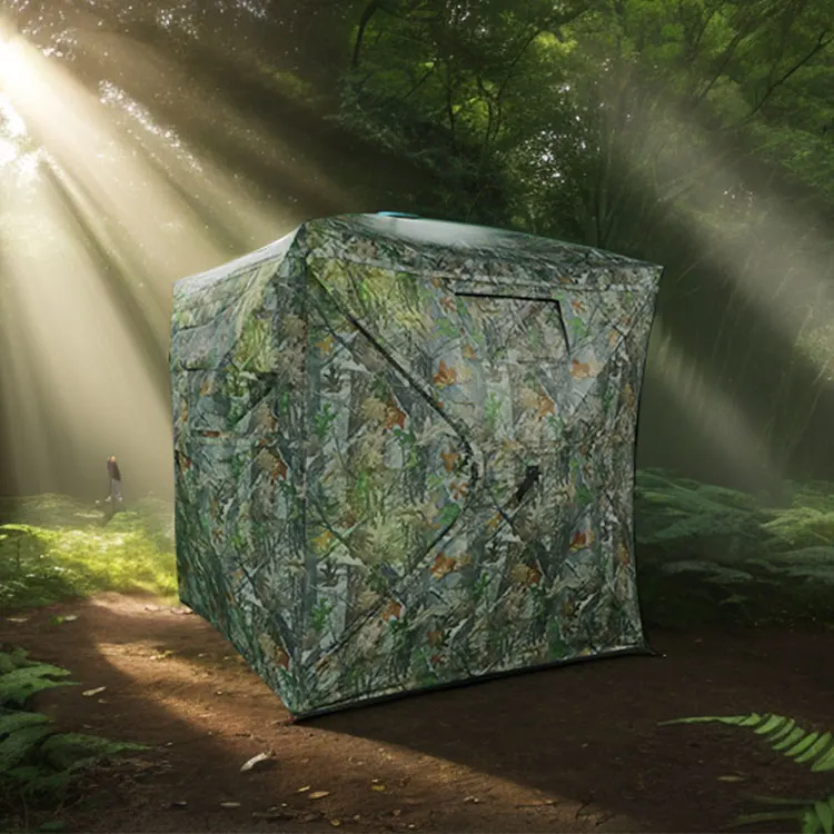 HOMFUL wholesale Outdoor 360 Degree Camouflage Blinds See Trough Ground Blind Hunting Tent Hunting Blind Tent