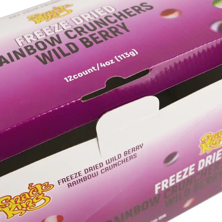 Custom Printed inside printing spot uv holographic cardboard paper box for 3.5g packaging cereal mylar bags with box