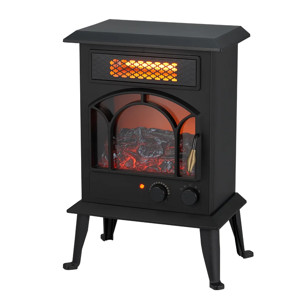 One Year Warranty Fast Heating Indoor Warming 3D Flame Effect Portable Room Infrared Space Electric Heater Fire place Fireplace