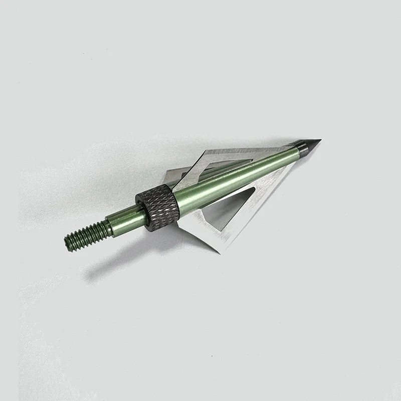 Archery Broadheads 100 Grains Hunting Broadhead Aluminum Stainless Steel Mechanical Broadhead 3 Blade Metal Crossbow ArrowHead