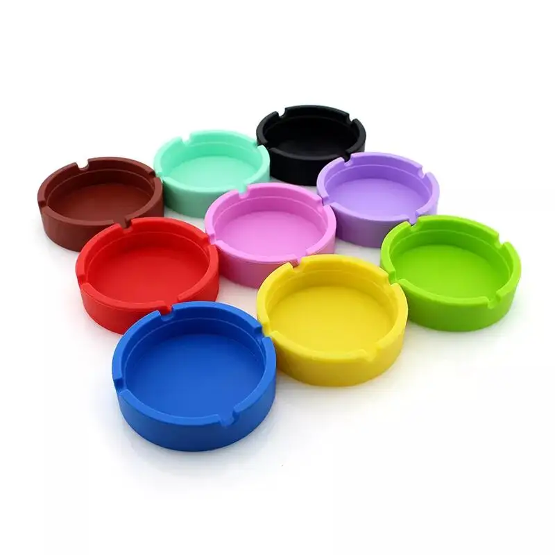 Wholesale Portable Silicone Square Ashtrays Cigarette Holder Silicone Ashtray