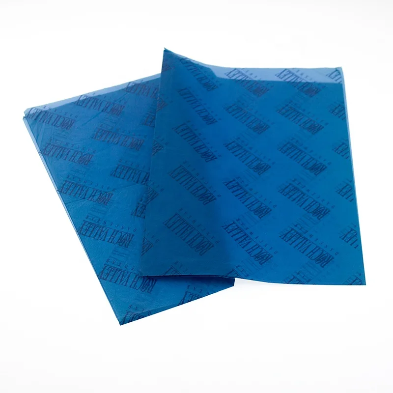 FSC классическая синяя оберточная бумага для упаковки подарков