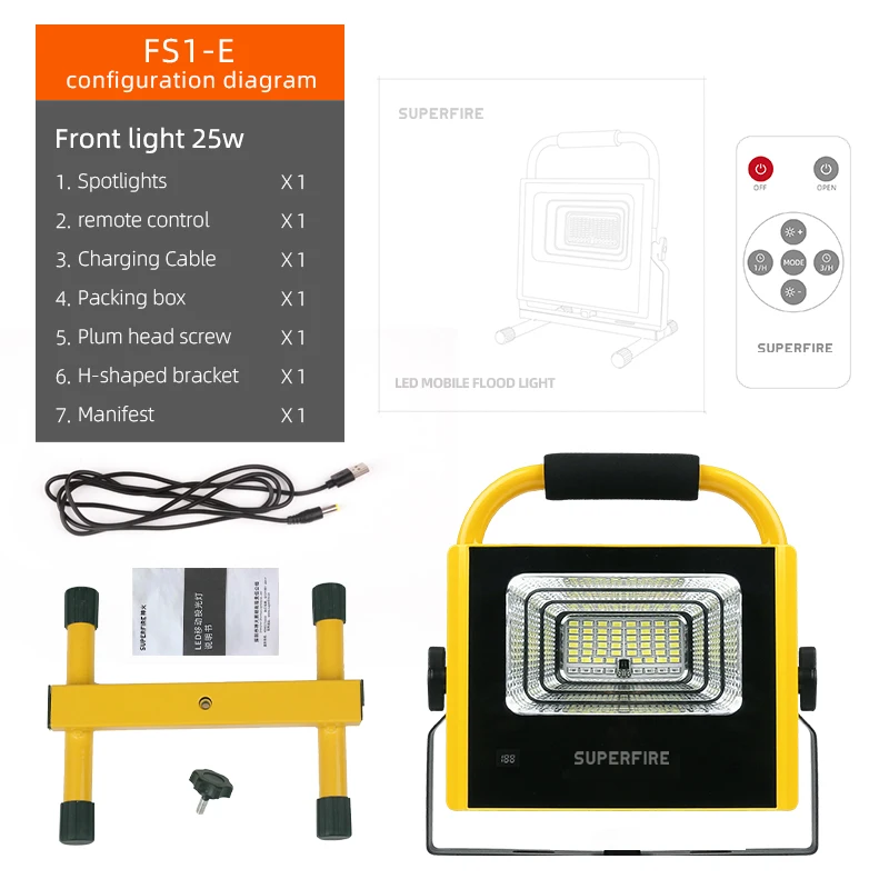 Portable High Power 40w 60w 100w Flood 9 Inch LED Working Light USB Cable Cob Li-onRechargeable Work Lights