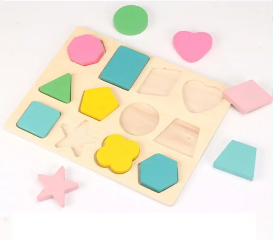 Montessori Wooden 3D Toys for Kids Colorful Educational Toy for Children Plastic Material Baby Learning Blocks