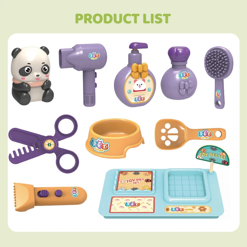 Leemook New Simulation Portable Storage House Box Pretend Play pet panda doll playhouse Kids care toy