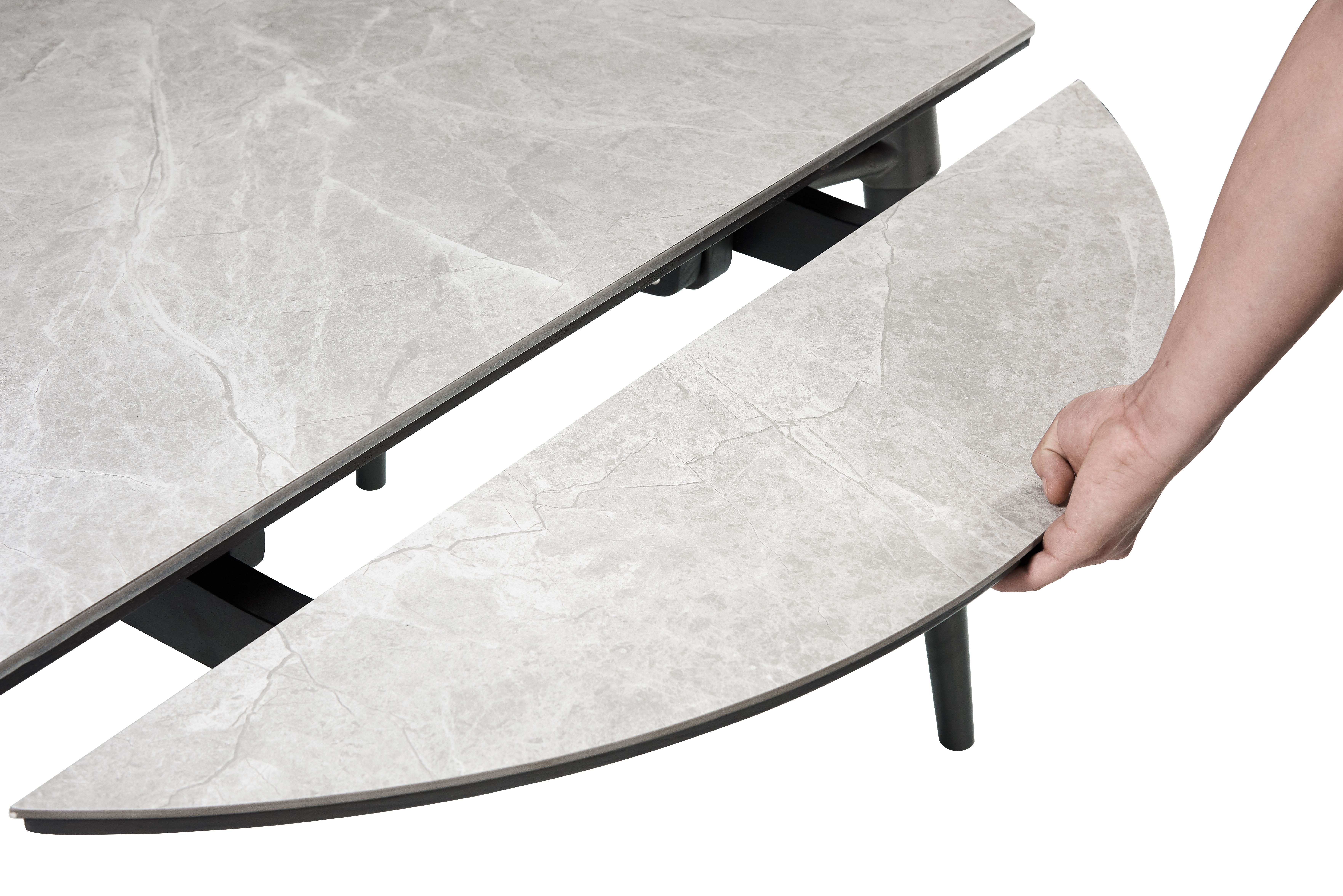 
Table and chairs modern metal leg foldable table sintered top competitive price hot sale restaurant dining set 