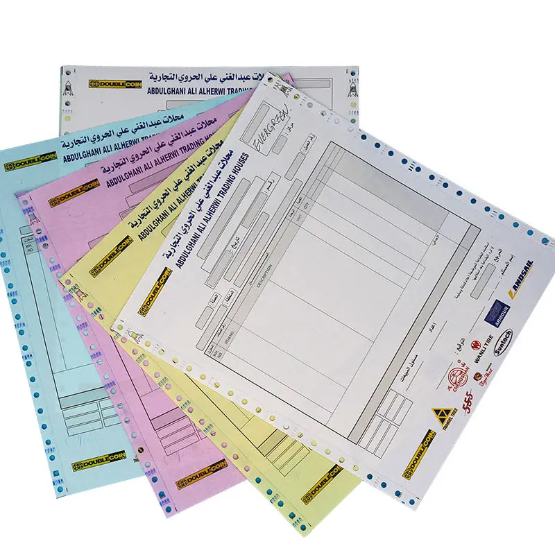 Image Blue Ncr Paper Printer 3 Part Ncr Sheets 3 Plys Continuous Carbonless Copy Computer Paper