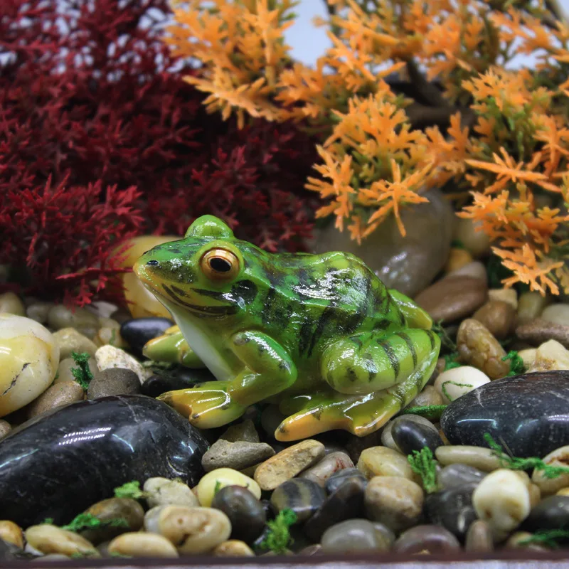 frog statue ornaments micro landscape frogs craft mini cute frog figures for fairy garden