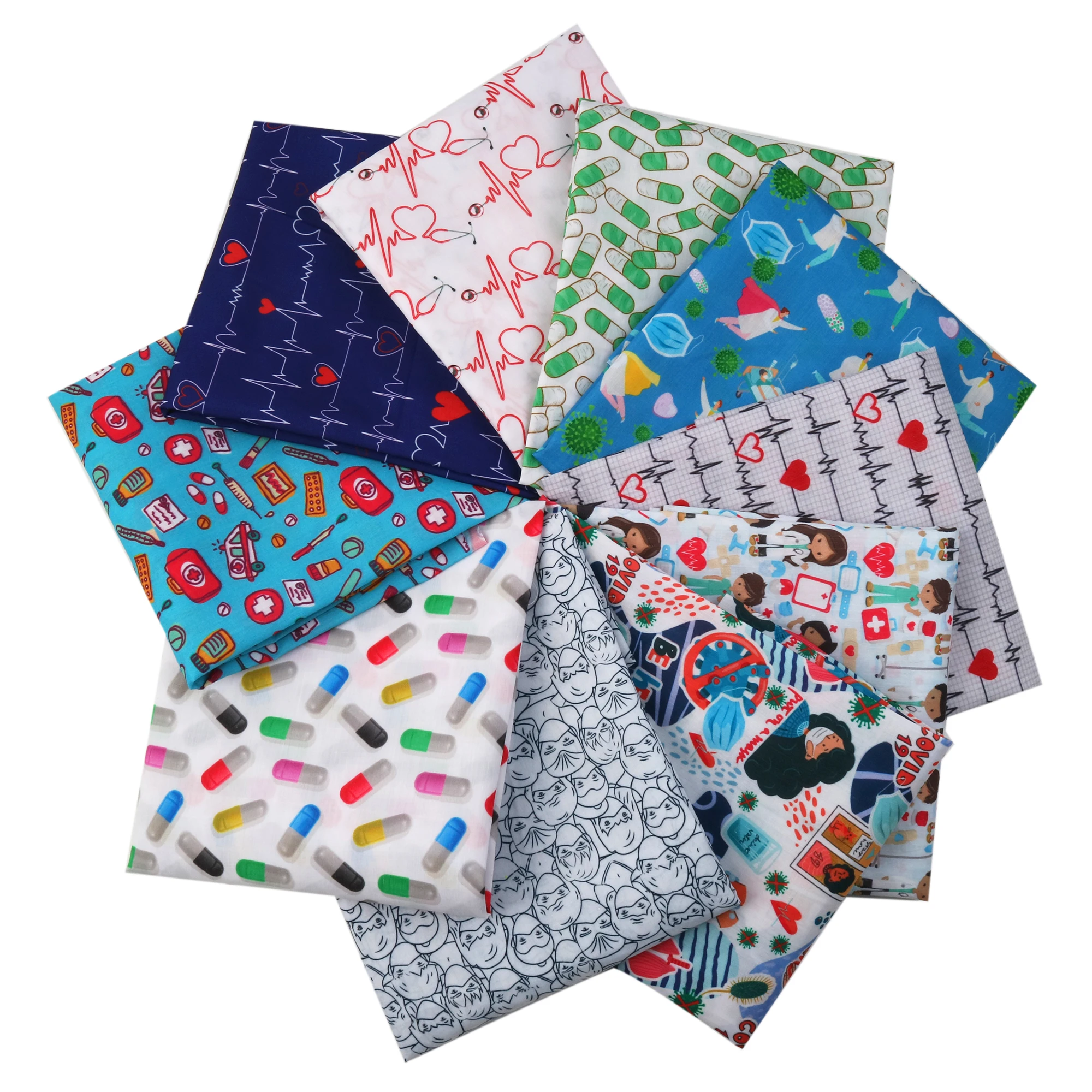 Медицинская медсестра, полиэстер, хлопчатобумажная ткань, используемая для организации кукол тильда, ткань для детского домашнего текстиля, ткань для медсестры