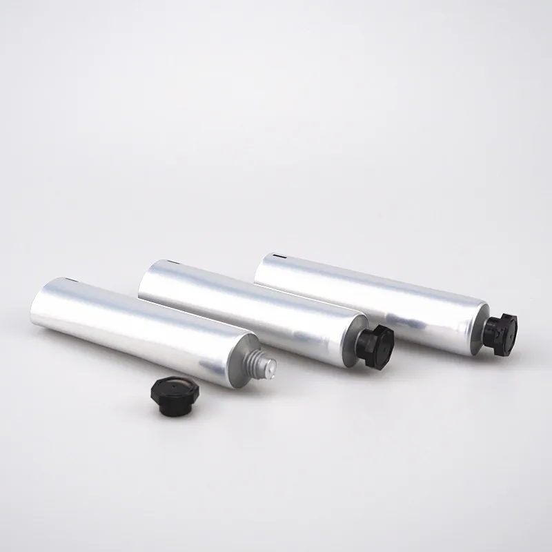 60g silver aluminum empty  cosmetic toothpaste soft tube