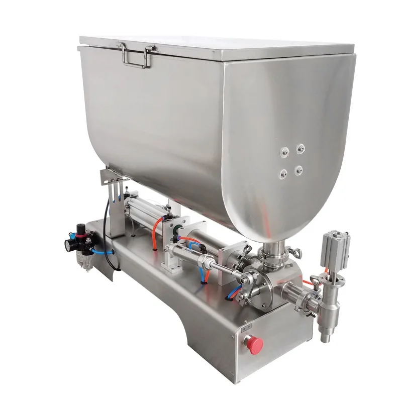 U Type Tomato Paste Chilli Sauce Filling Mixing Machine Beef Sauce Bean Sauce Semi Automatic Pneumatic Filling Machine